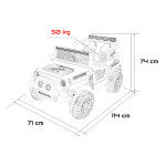 Elektrické autíčko Jeep BEAST 4x4 - MP3 - biele